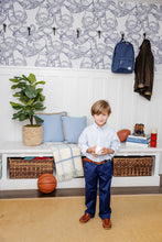 Load image into Gallery viewer, Prep School Pants -Nantucket Navy with Red Stork