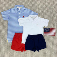 Load image into Gallery viewer, Sheffield Shorts - Nantucket Navy with Keeneland Khaki Stork