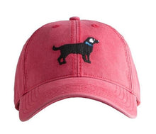 Load image into Gallery viewer, Black Lab on Weathered Red Hat