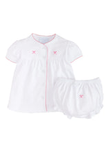 Load image into Gallery viewer, Pinpoint Layette Knit Set - Bows