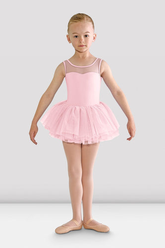 Emica Mesh Tank Tutu Leotard - Candy Pink