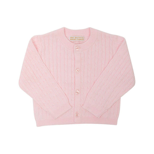 Cambridge Cable Knit Cardigan  - Palm Beach Pink