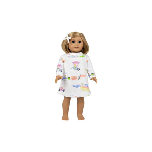 Dolly's Long Sleeve Polly Play Dress - Happy Travels