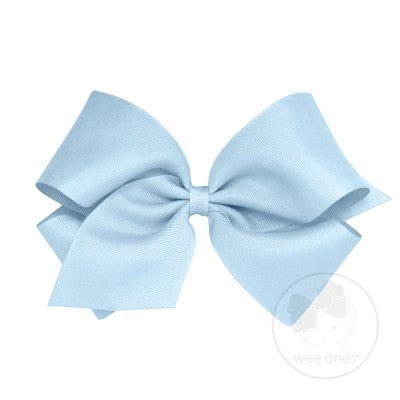 Classic Grosgrain Hair Bow - Light Blue