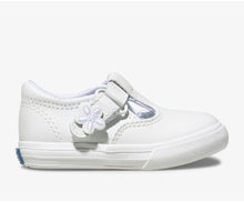 Load image into Gallery viewer, Daphne T-Strap Leather Sneaker - White
