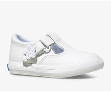 Load image into Gallery viewer, Daphne T-Strap Leather Sneaker - White