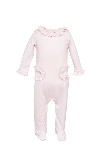 Lucy Footed Romper - Light Pink
