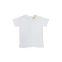 Load image into Gallery viewer, Peter Pan Collar Shirt Short Sleeve Pima - Worth Avenue White