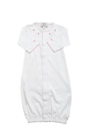 Converter Gown - White with Pink Rosebuds