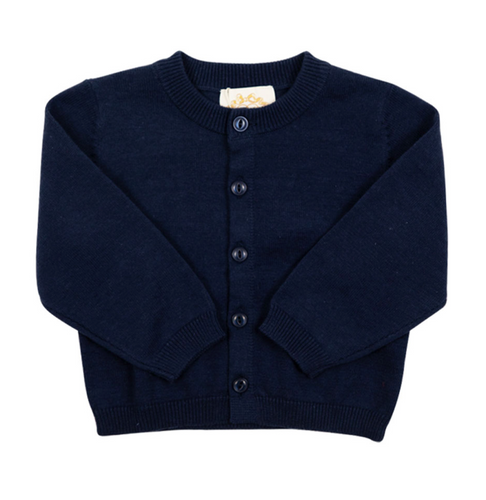 Cambridge Cardigan (Unisex) - Nantucket Navy with Pearlized Buttons