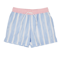 Load image into Gallery viewer, Turtle Bay Trunks - Sea Wall Stripe with Palm Beach Pink