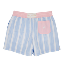 Load image into Gallery viewer, Turtle Bay Trunks - Sea Wall Stripe with Palm Beach Pink