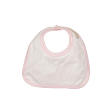 Load image into Gallery viewer, Bellyful Bib - Worth Avenue White with Palm Beach Pink Micro Dot
