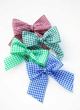 Load image into Gallery viewer, Gingham Sailor Bow