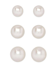 Load image into Gallery viewer, Graduated Freshwater Pearls Stud Set - Sterling Silver