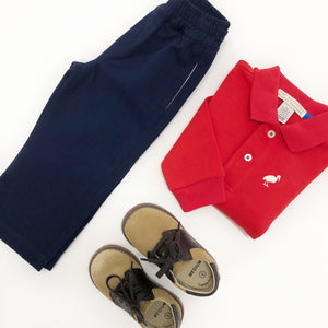 Sheffield Pants - Nantucket Navy with Richmond Red Stork