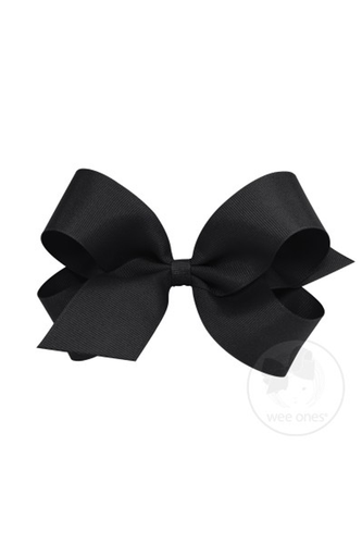 Classic Grosgrain Hair Bow - Black