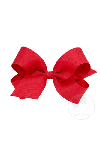 Classic Grosgrain Hair Bow - Red